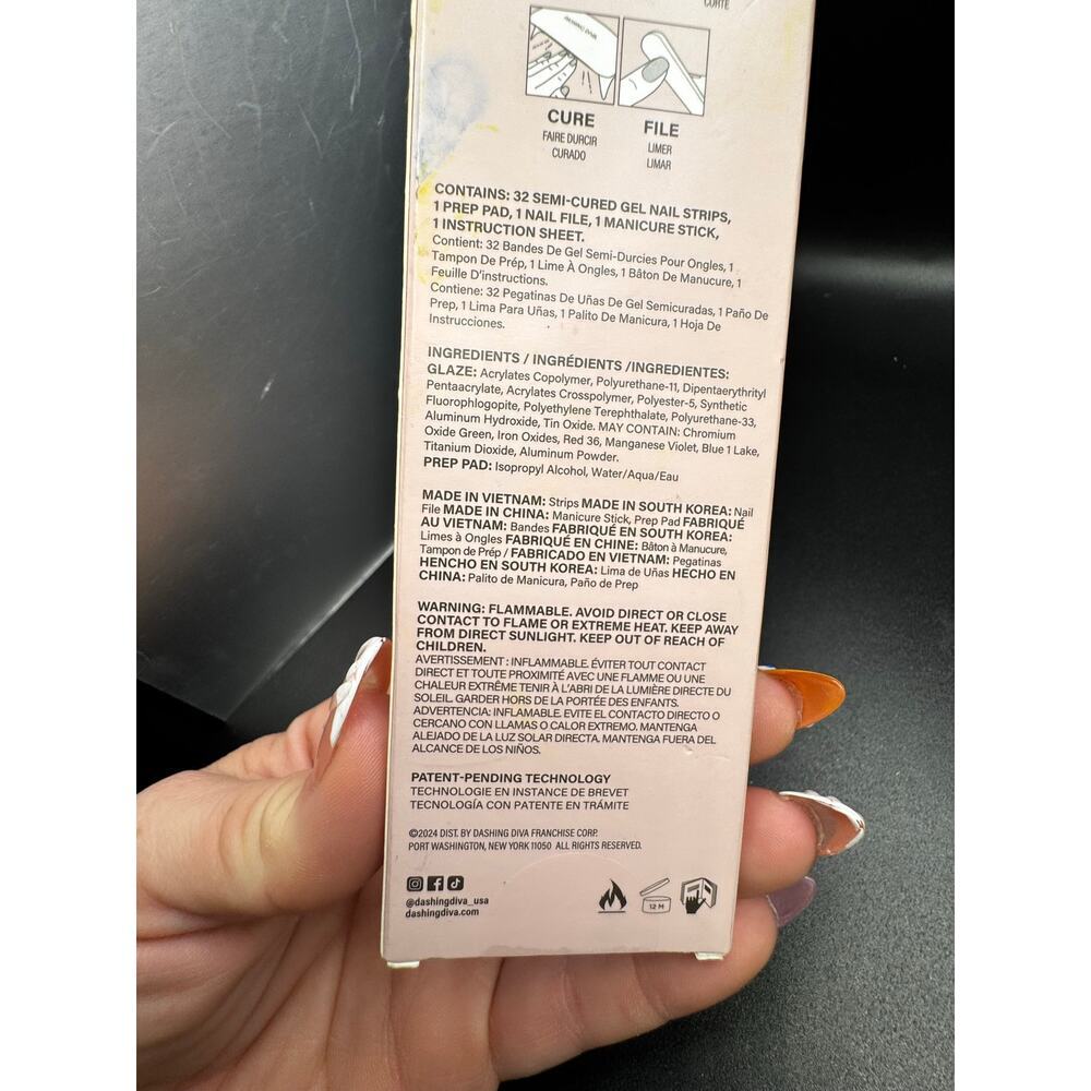 5/$25 NWT Dashing Diva Glaze Color LED Semi-cured Gel Strips - Picture 6 of 7